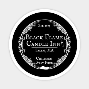 Sanderson Sisters Halloween Black Flame Candle Inn Bed Breakfast Tee Hocus Pocus Funny Fall Casual Magnet